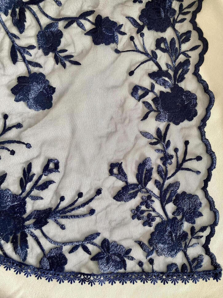 Barra de véu azul marinho Barra de véu azul marinho